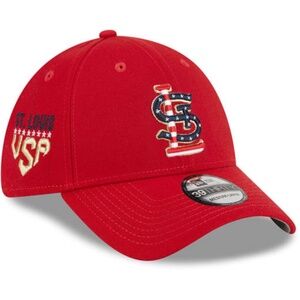NWT NEW ERA ST LOUIS CARDINALS MENS RED 2023 4TH OF JULY 39THIRTY FLEX HAT